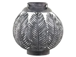 Hot Chic Antique Laterne aus Eisen mit Blattdekor