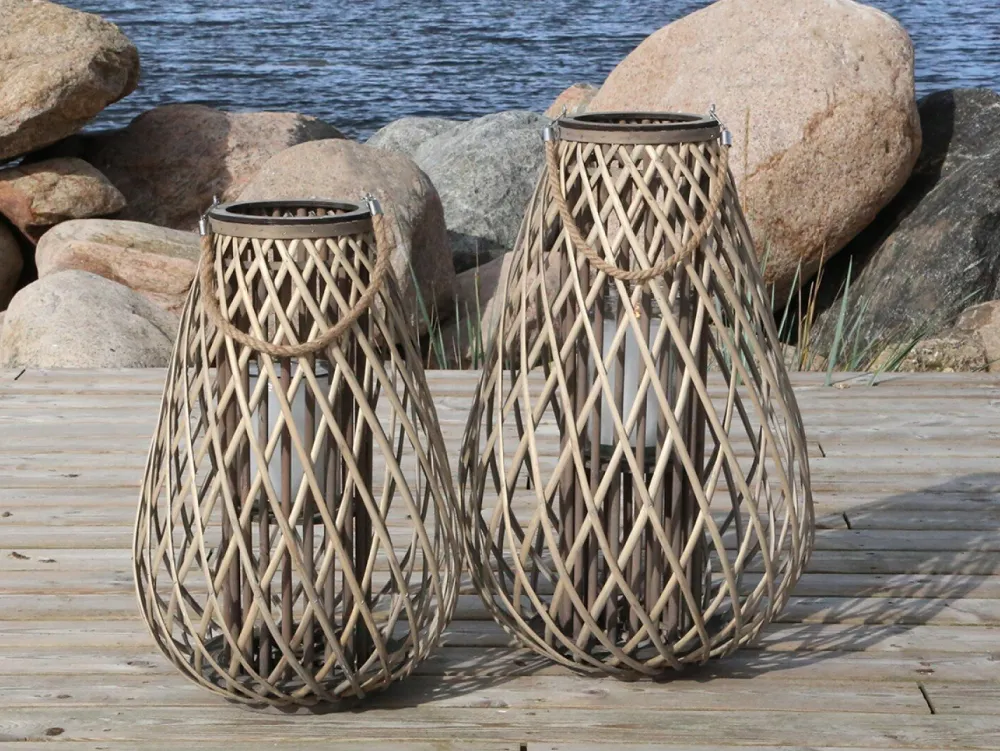 New Chic Antique Laterne geflochten