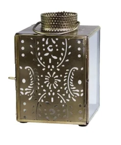 Best Chic Antique Laterne mit Muster gold