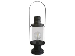 New Chic Antique Laterne mit Glühbirne & Timer