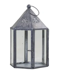 New Chic Antique Laterne mit Blumenmuster sechseckig