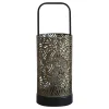 New Chic Antique Laterne mit Muster, Glühbirne & Timer