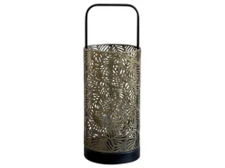 New Chic Antique Laterne mit Muster, Glühbirne & Timer