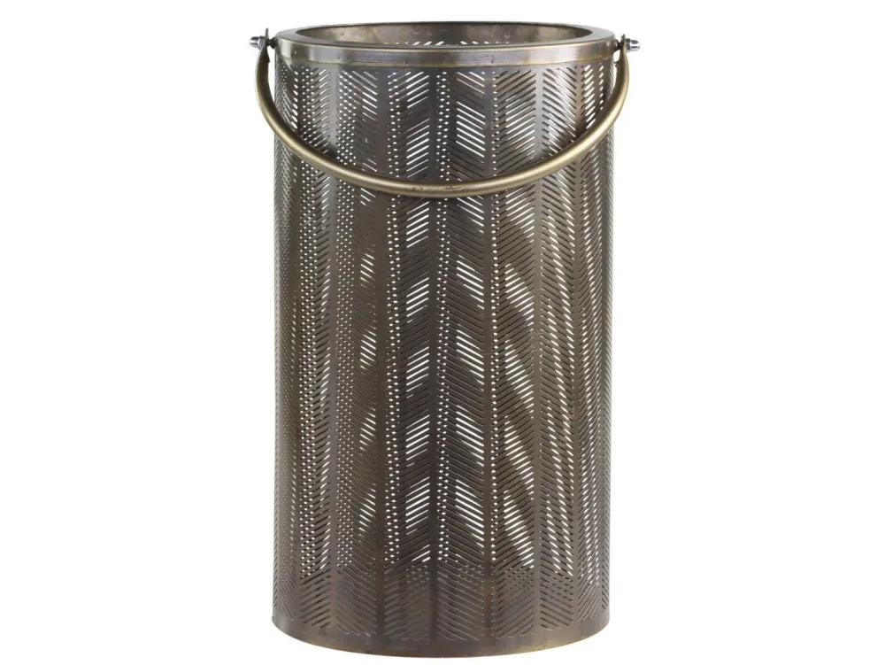 Discount Chic Antique Laterne mit Fischgräten Muster