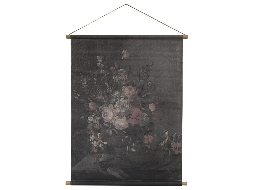 New Chic Antique Leinwandbild mit Blumendruck zum Aufhängen