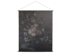 New Chic Antique Leinwandbild mit Blumendruck zum Aufhängen