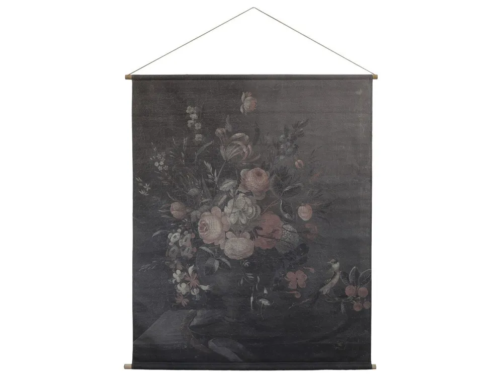 New Chic Antique Leinwandbild mit Blumendruck zum Aufhängen
