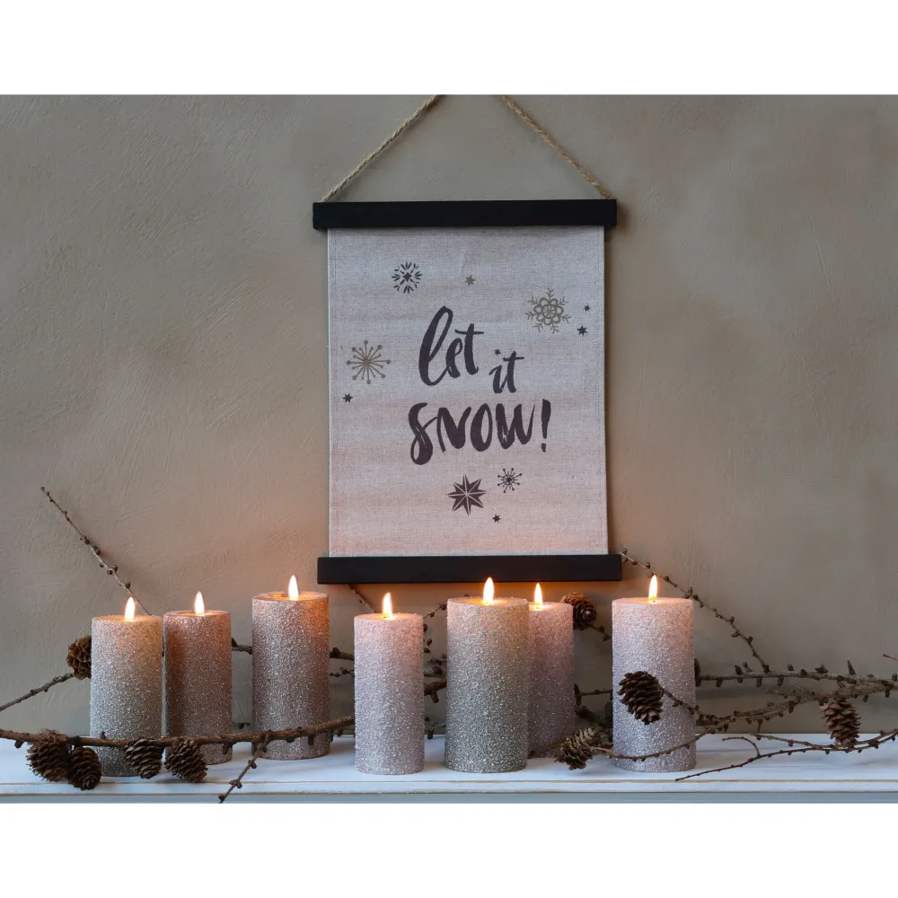 New Chic Antique Leinwandbild Let It Snow