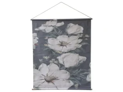 Best Chic Antique Leinwandbild zum Hängen mit Blumenmotiv
