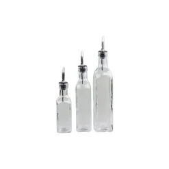 Hot Chic Antique Ölflaschen 3er-Set mit Ausschenker