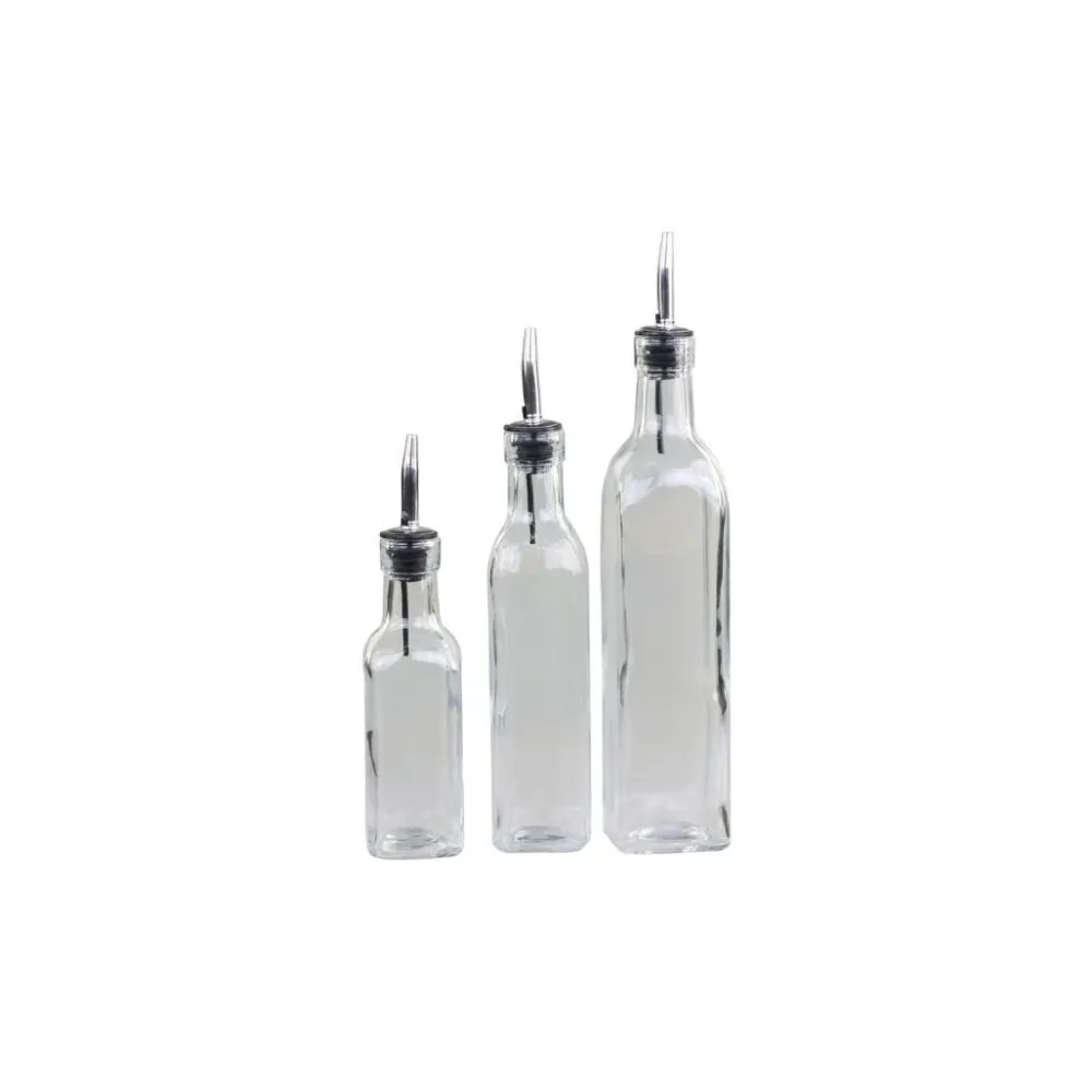 Hot Chic Antique Ölflaschen 3er-Set mit Ausschenker