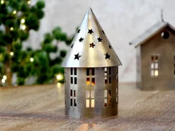 Hot Chic Antique Lichthaus aus Metall, rund