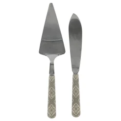 Discount Chic Antique Linas Tortenheber und Kuchenmesser mit Muster im Set
