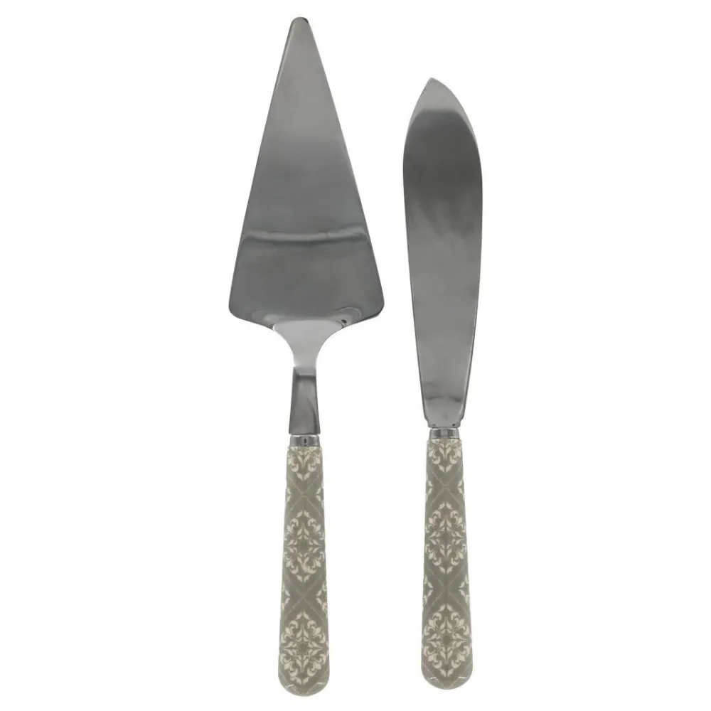 Discount Chic Antique Linas Tortenheber und Kuchenmesser mit Muster im Set