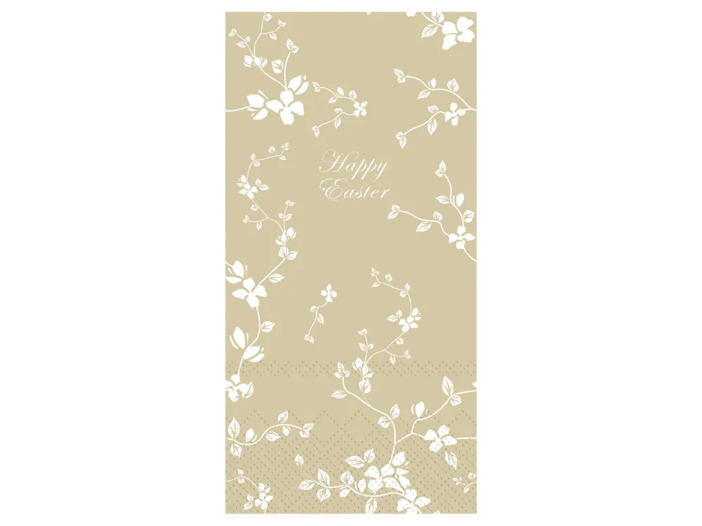 Online Chic Antique Längliche Serviette mit Blumen Happy Easter