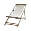 Hot Chic Antique Lyon Liegestuhl mit Leinen Bambus