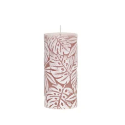 Online Chic Antique Macon Stumpenkerze mit Blattmuster