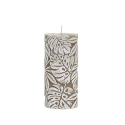 Online Chic Antique Macon Stumpenkerze mit Blattmuster