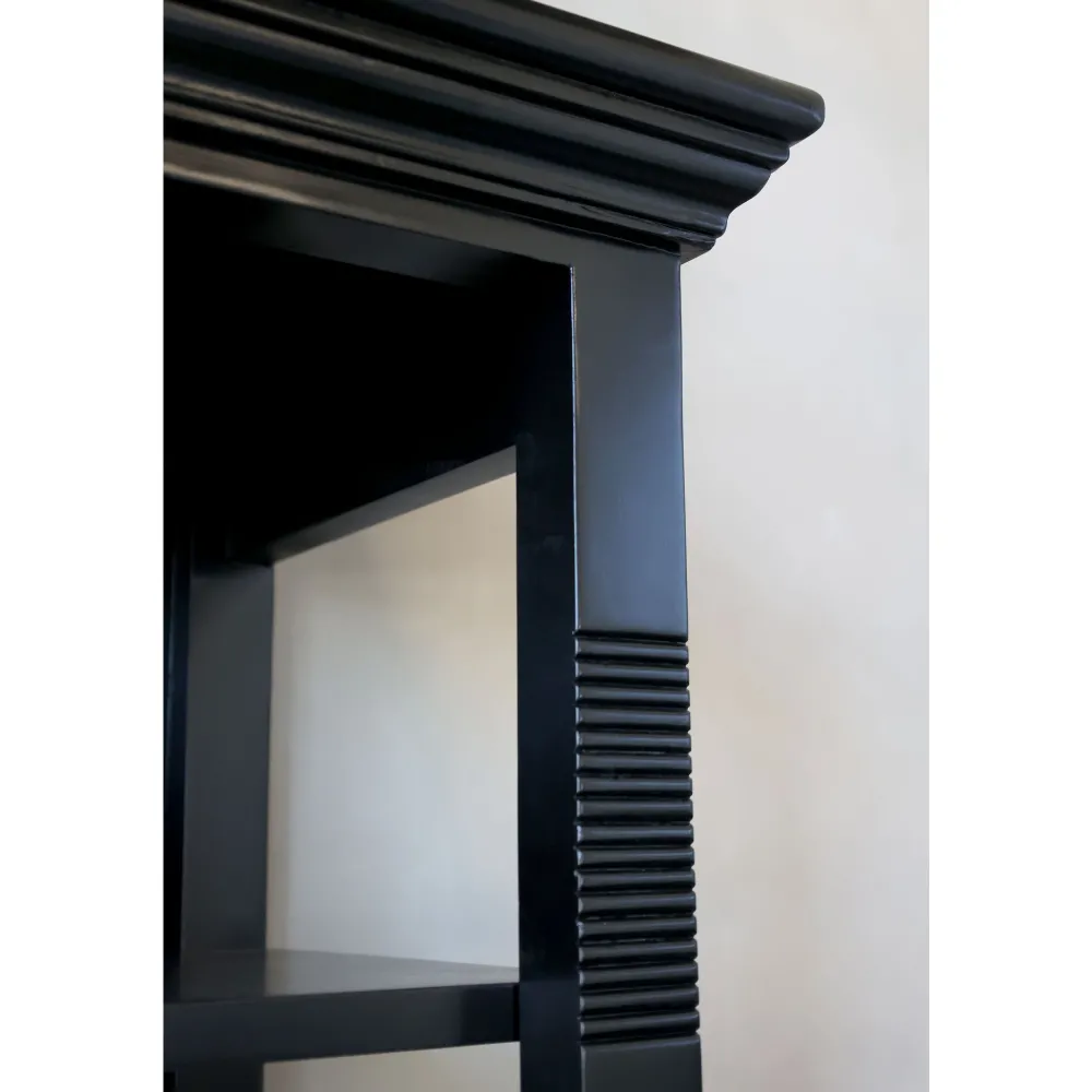 Outlet Chic Antique Marseille Vitrinenschrank mit 2 Türen, 4 Ablagen