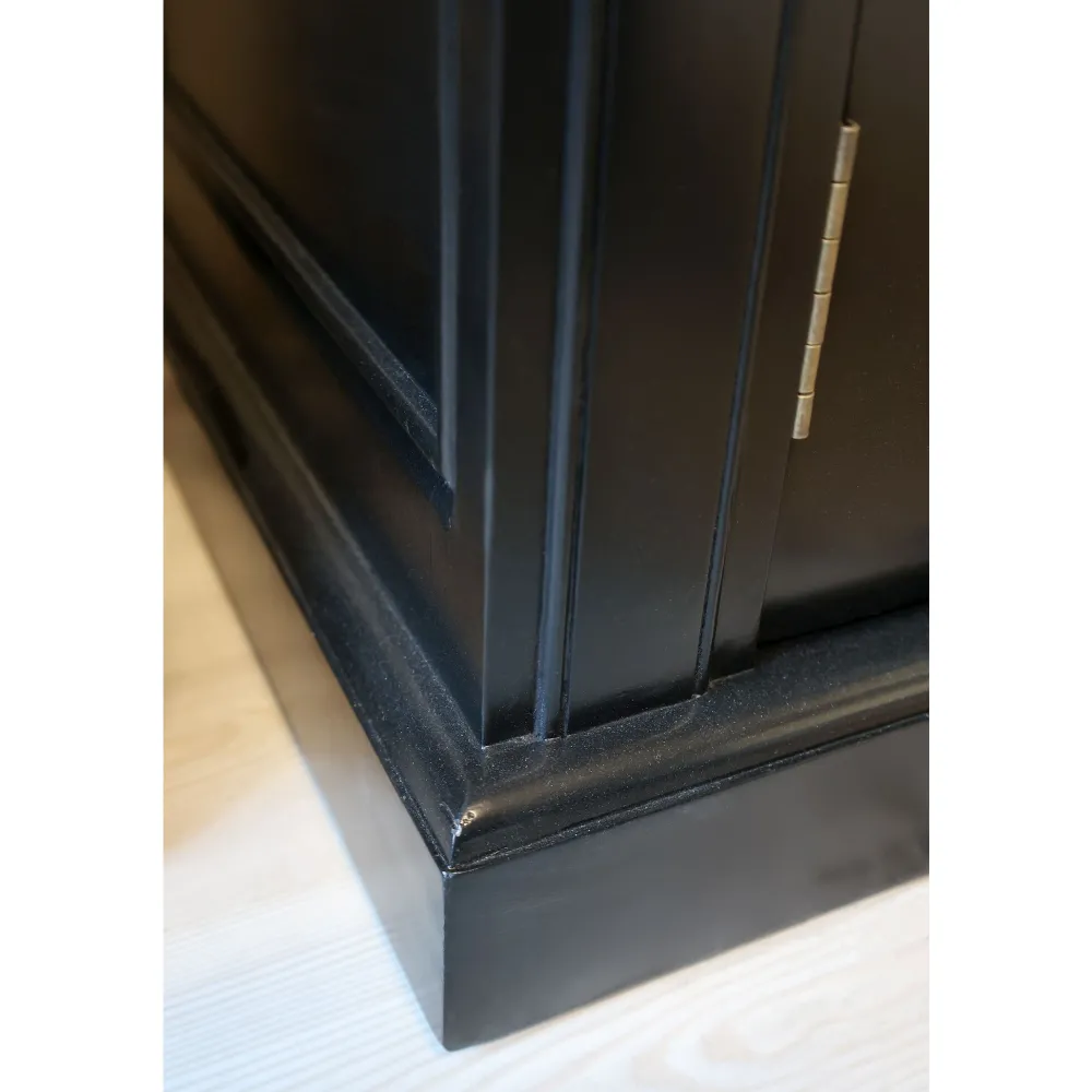 Outlet Chic Antique Marseille Vitrinenschrank mit 2 Türen, 4 Ablagen