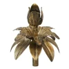 Outlet Chic Antique Messing Kerzenhalter mit Blättern für Vase, Flasche