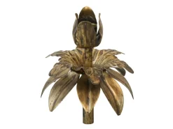 Outlet Chic Antique Messing Kerzenhalter mit Blättern für Vase, Flasche