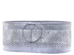 Clearance Chic Antique Metall Korb mit Lochmuster oval