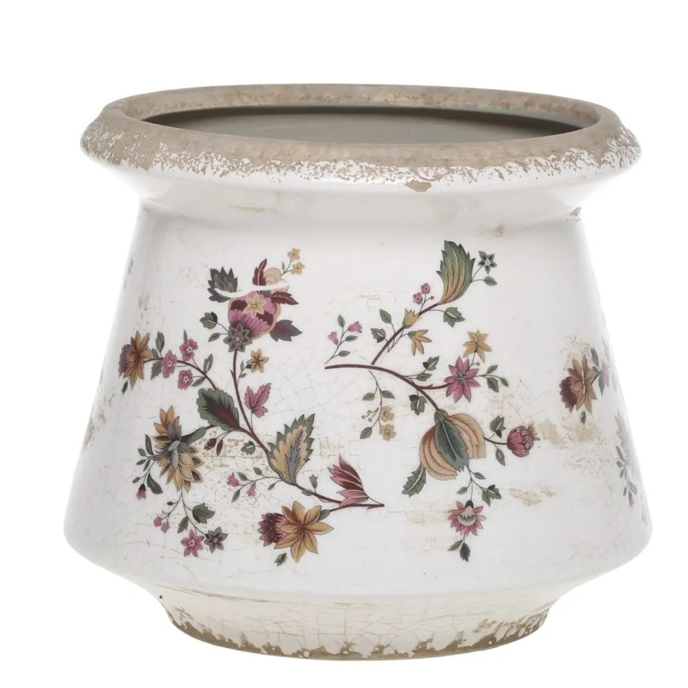 Online Chic Antique Nancy Blumentopf Typ 3 mit Blumenmotiv