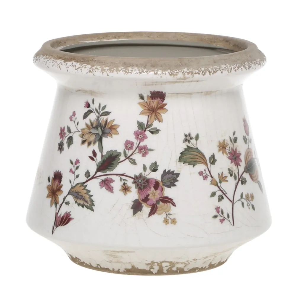 Online Chic Antique Nancy Blumentopf Typ 3 mit Blumenmotiv