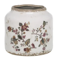 Discount Chic Antique Nancy Blumentopf Typ 2 mit Blumenmotiv