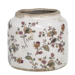 Discount Chic Antique Nancy Blumentopf Typ 2 mit Blumenmotiv