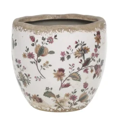 Outlet Chic Antique Nancy Blumentopf mit Blumenmotiv