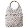 Sale Chic Antique Netztasche gehäckelt mit Rattanhenkel
