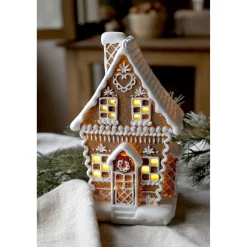 Outlet Chic Antique Noël Lebkuchenhaus mit LED