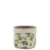 Sale Chic Antique Olive Übertopf mit Rand, Olivenmuster