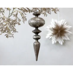 Clearance Chic Antique Ornament aus Glas mit Glitzer