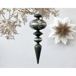 Clearance Chic Antique Ornament aus Glas mit Glitzer