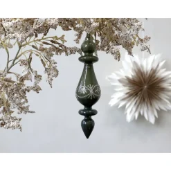 Clearance Chic Antique Ornament aus Glas mit Glitzer