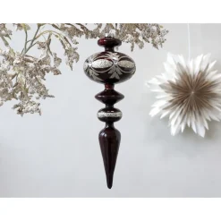 Clearance Chic Antique Ornament aus Glas mit Glitzer