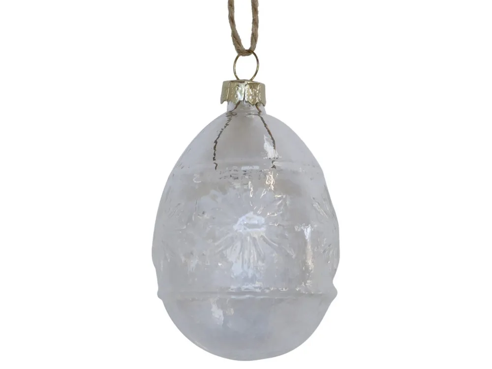 Best Chic Antique Osterei mit Muster aus Glas
