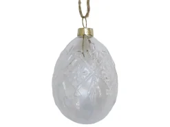 Best Chic Antique Osterei mit Muster aus Glas