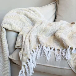 Best Chic Antique Plaid Decke Aix aus recycelter Baumwolle