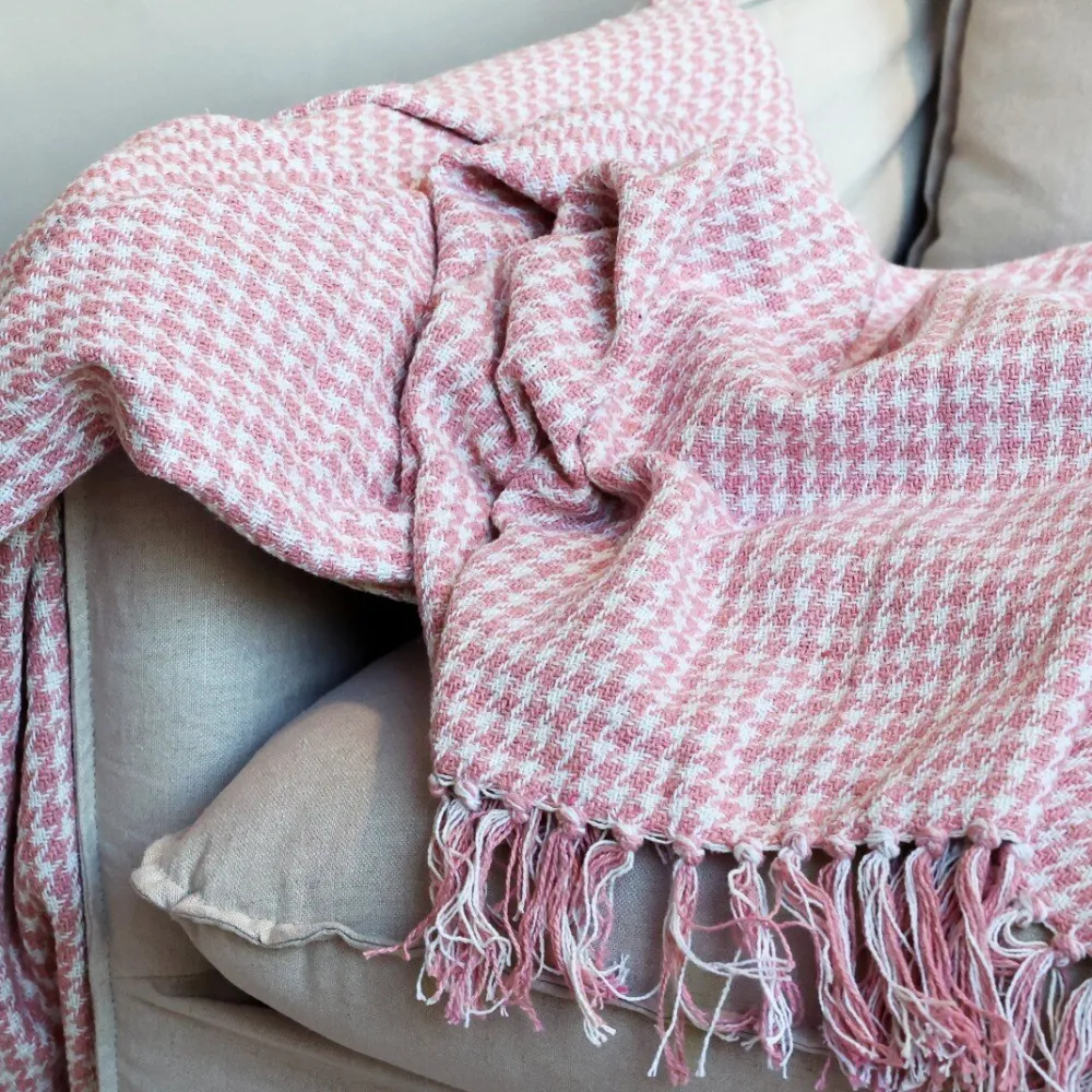 Best Chic Antique Plaid Decke Aix aus recycelter Baumwolle