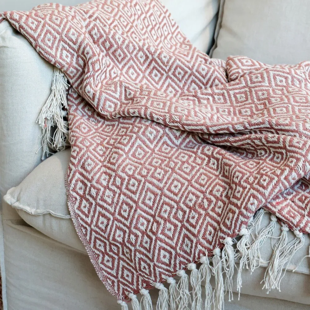 Best Chic Antique Plaid Decke Aix aus recycelter Baumwolle