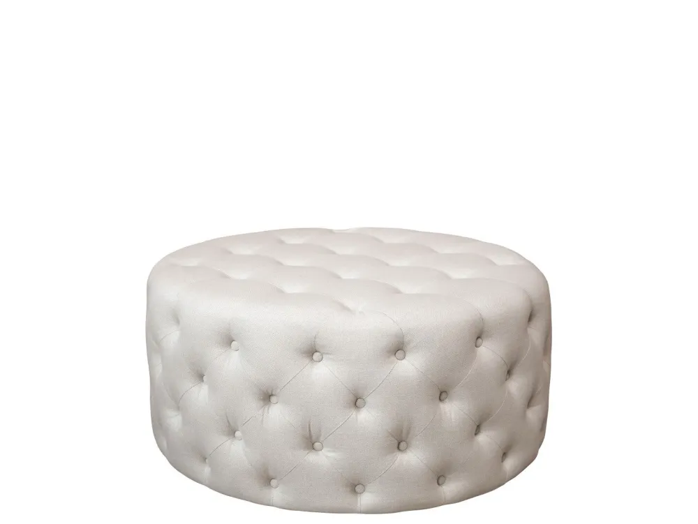 Online Chic Antique Pouf Malo aus Leinen