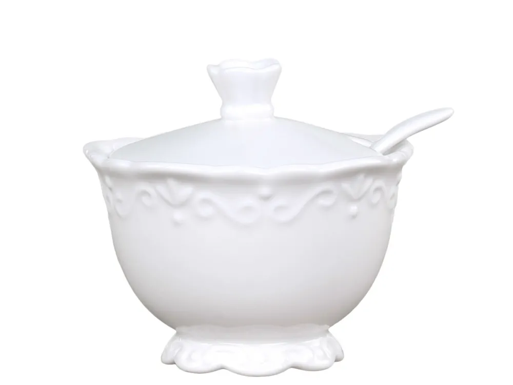 Discount Chic Antique Provence Zuckerdose mit Löffel