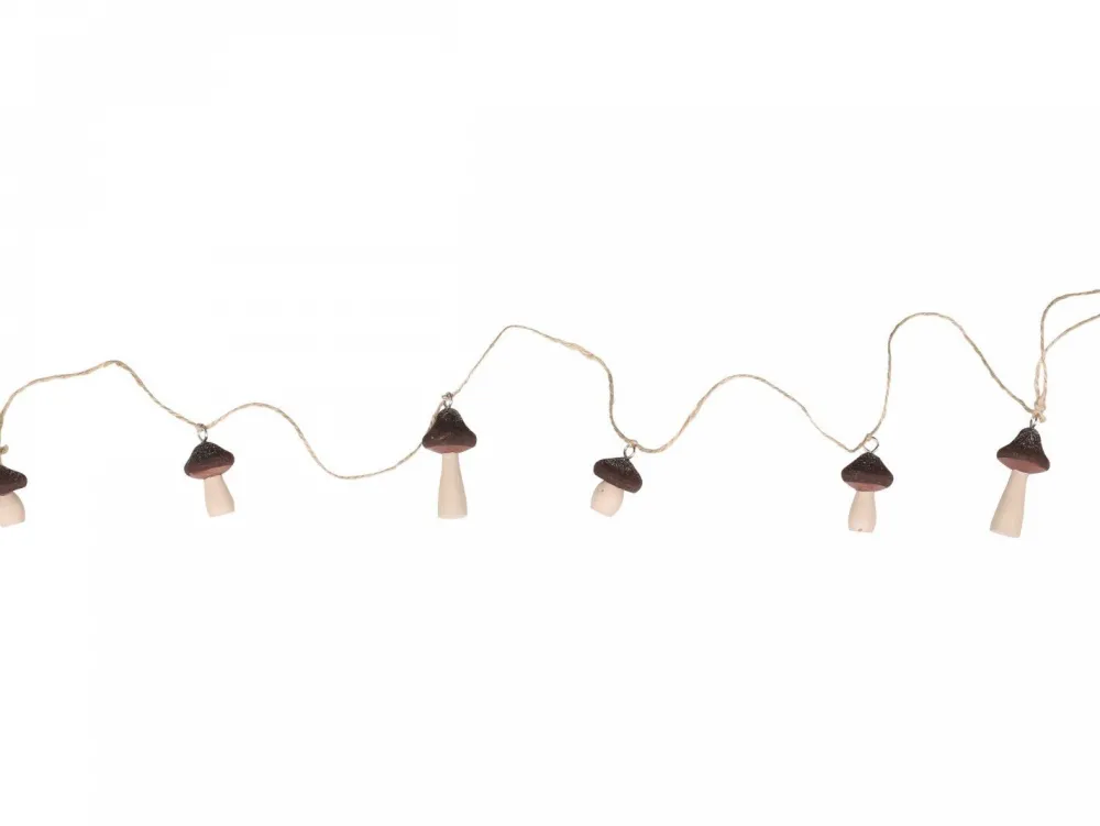 Outlet Chic Antique Ranke mit 6 Pilzen Velours