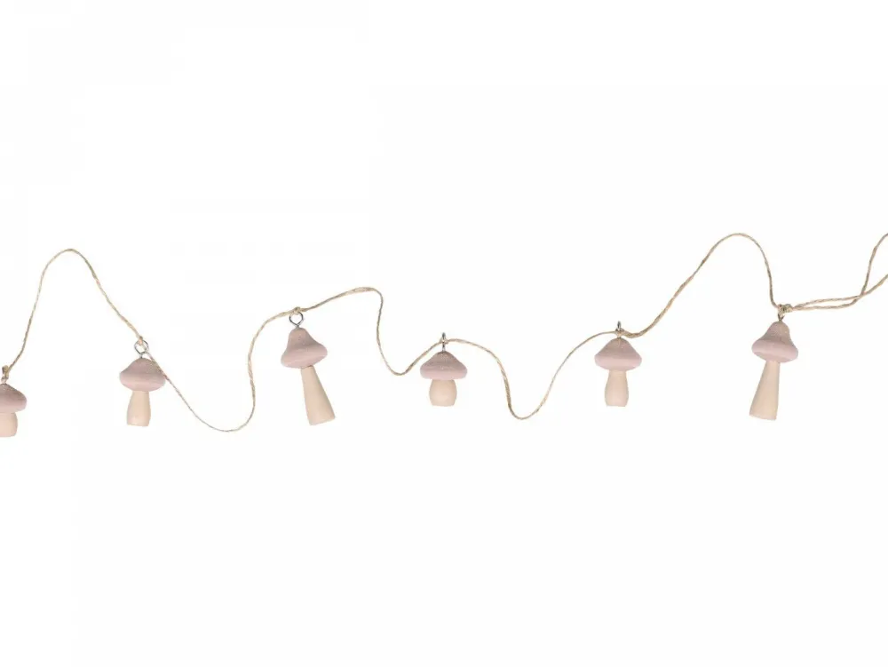 Outlet Chic Antique Ranke mit 6 Pilzen Velours