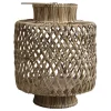 New Chic Antique Rattan Laterne geflochten