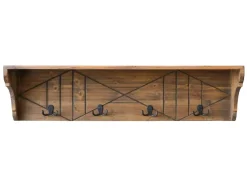 Chic Antique Regalbrett mit 4 Haken